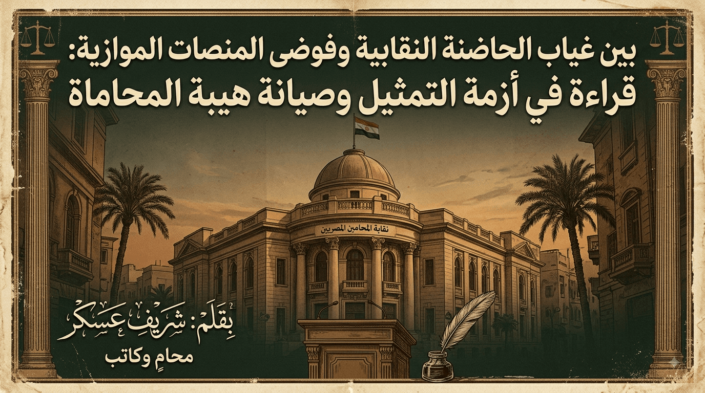 بين غياب الحاضنة النقابية وفوضى المنصات الموازية: قراءة في أزمة التمثيل وصيانة هيبة المحاماة